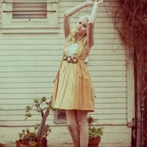 The REBECCA Rosette Color-Block Dress